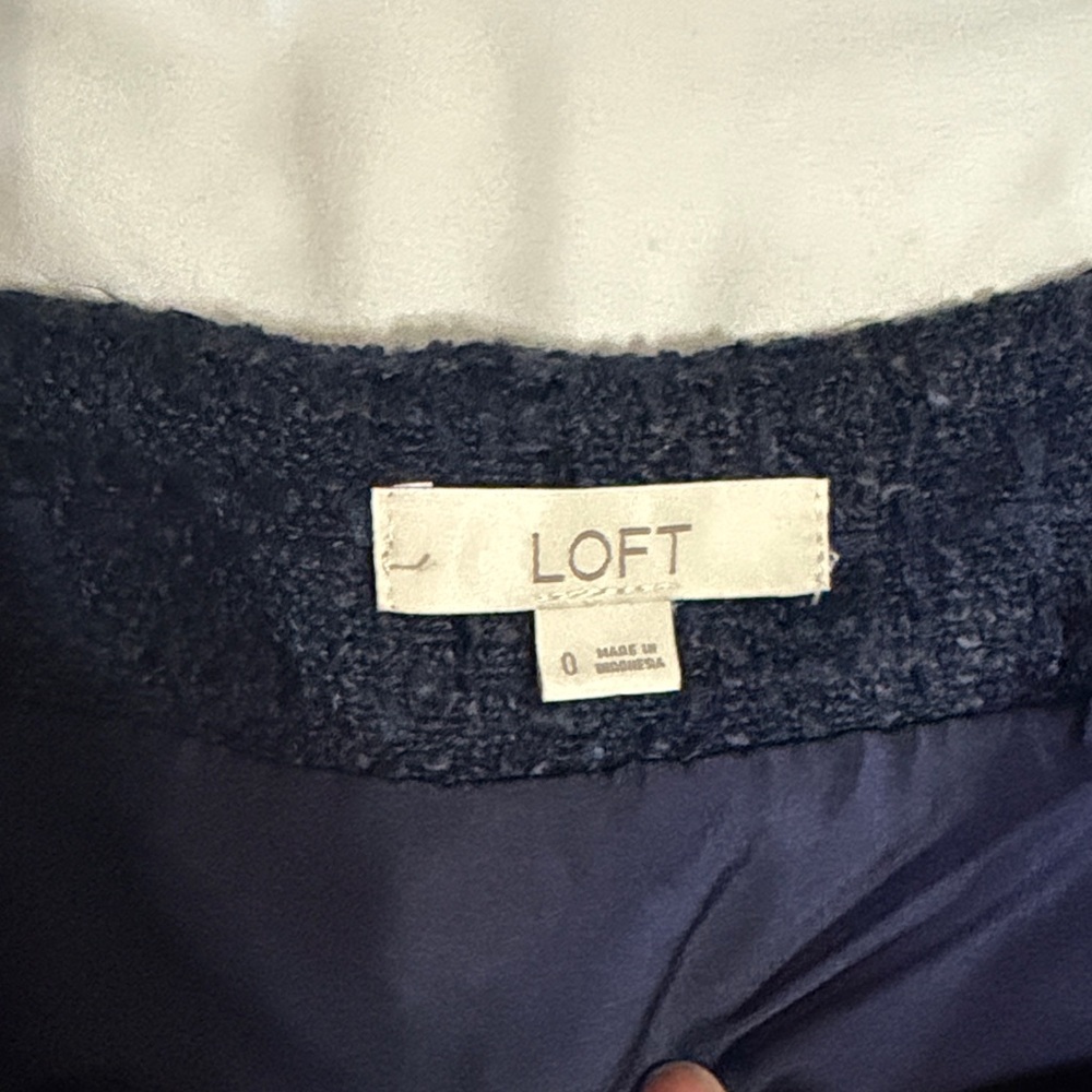 Woven Loft Navy Blue Skirt with Gold Buttons - Picture 2 of 3